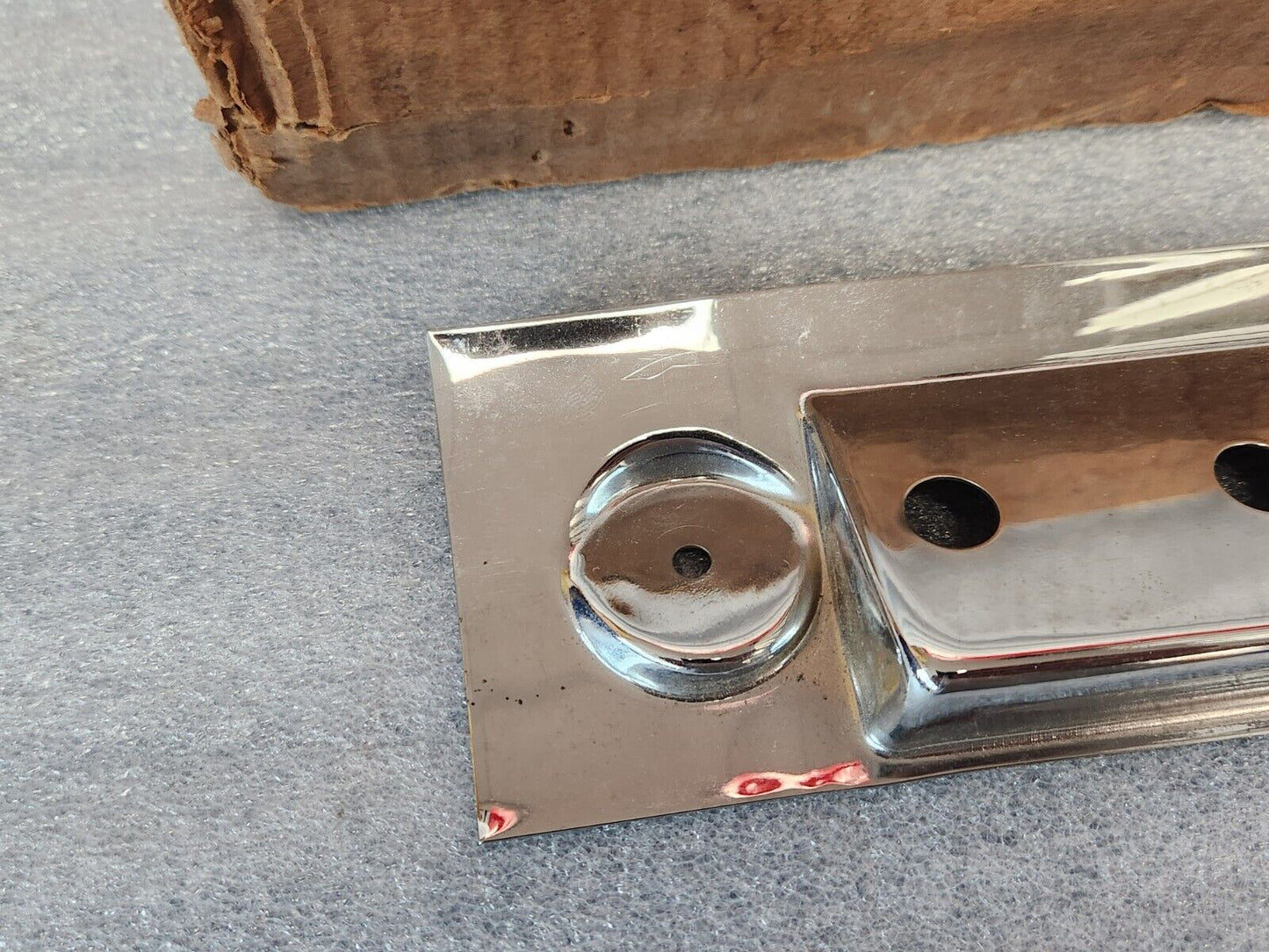 VTG 1957 Chevrolet Chrome Dummy Radio Face Plate Bezel Cover Switch Accessory