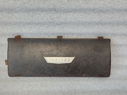 1956 PONTIAC CHIEFTAIN SPEAKER GRILLE w/ METAL EMBLEM OEM GM