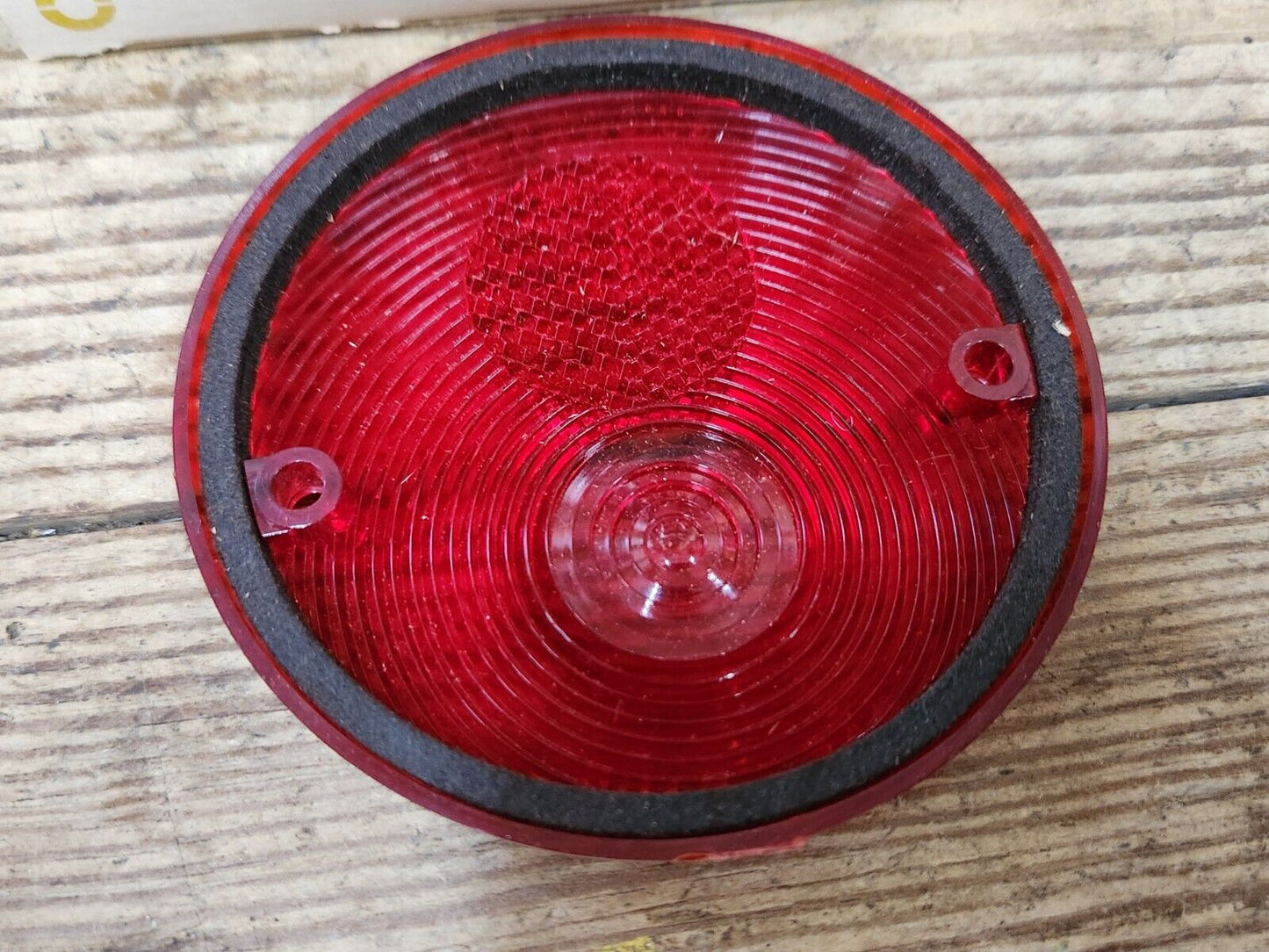 NOS GUIDE 1956 1966 GMC CHEVY STEPSIDE TRUCK ROUND STOP TAIL LIGHT LENSES PAIR