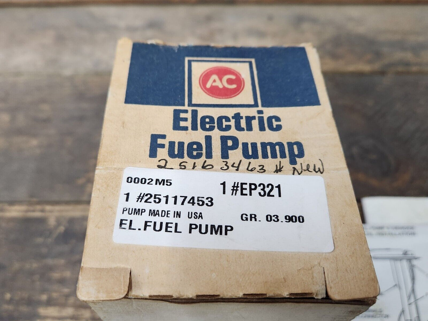 NEW OEM 88-96 Buick Chevrolet Pontiac Fuel Pump Assembly EP375 25163463 25117453
