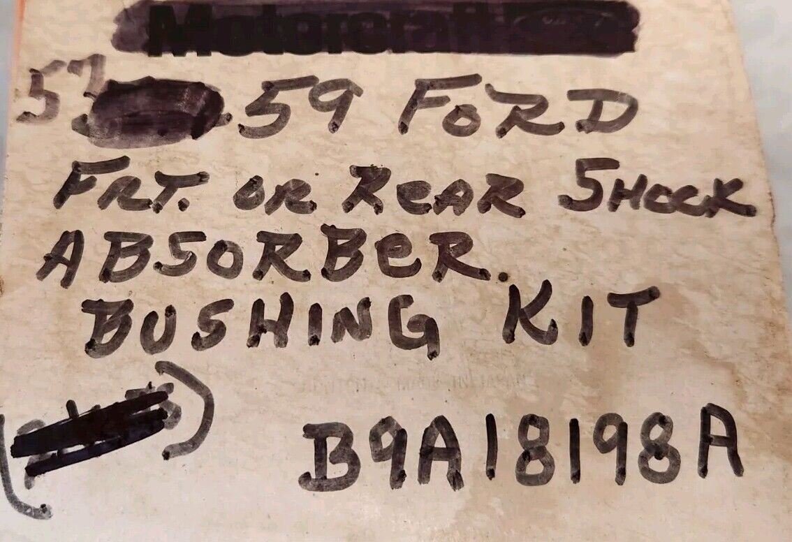 NOS 57 59 Ford Passenger Car Shock Absorber Bushing Kit Front or Rear B9A-18198A