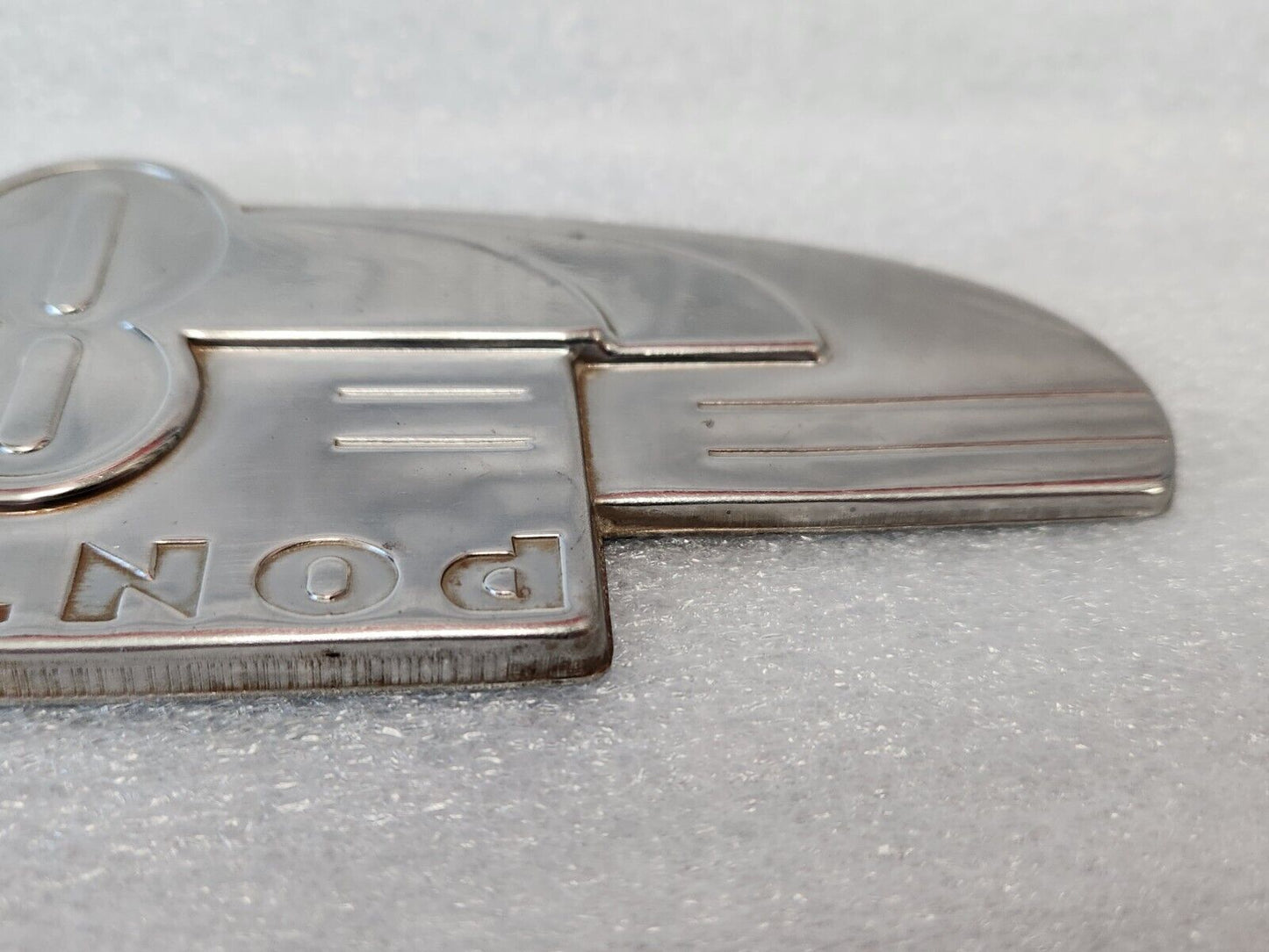 1937 Pontiac Silver Stream Deluxe 8 Trunk Emblem Badge OEM