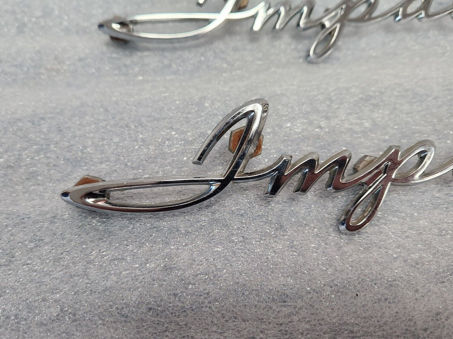 1962 Chevy Impala Rear Quarter Panel Emblems Scripts Deer Set Of 4 OEM GM