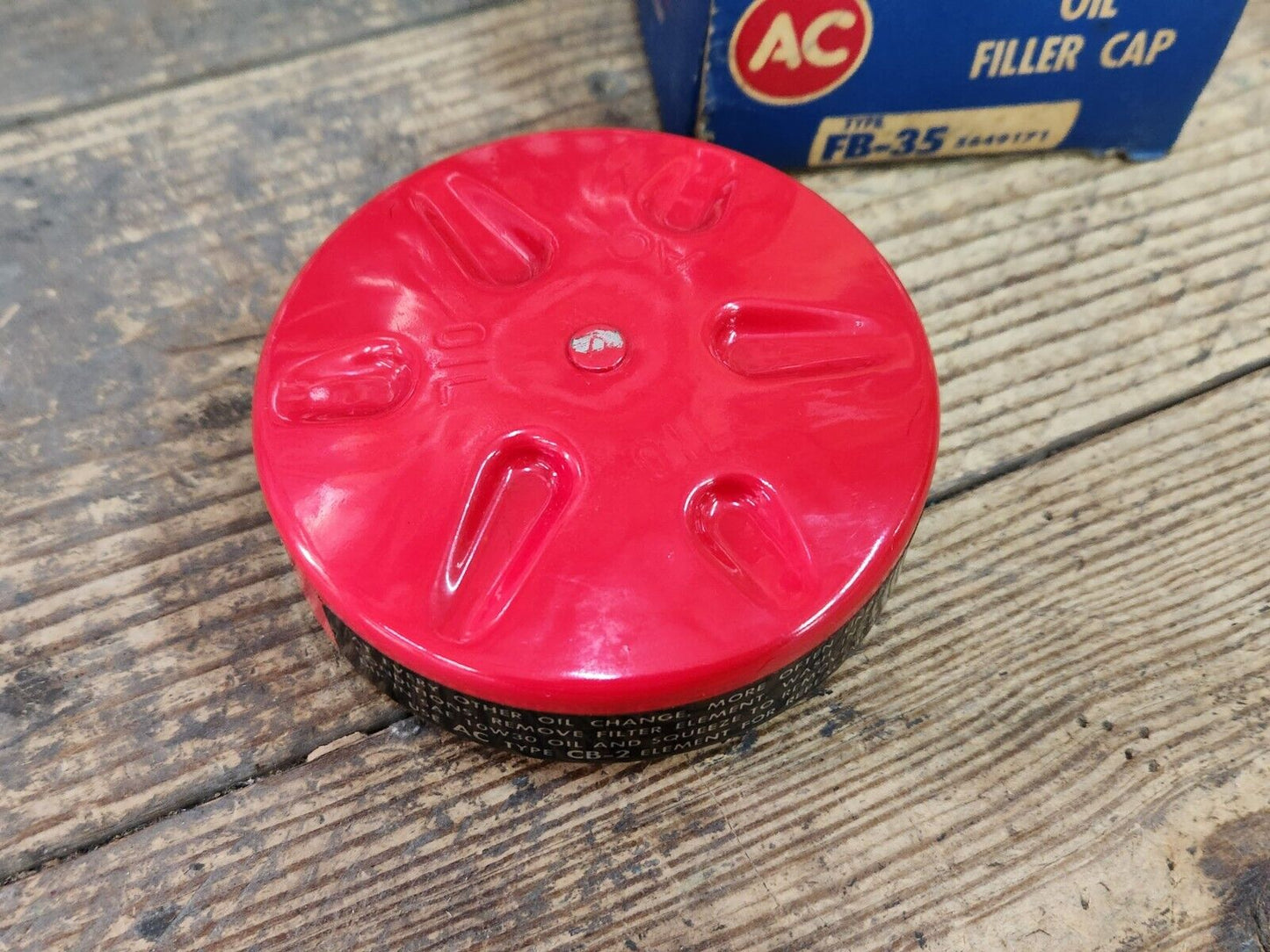 NOS OEM AC 1962 Oldsmobile Jet Fire Oil Filler Cap F85 Cutlass 88 FB35 5649171