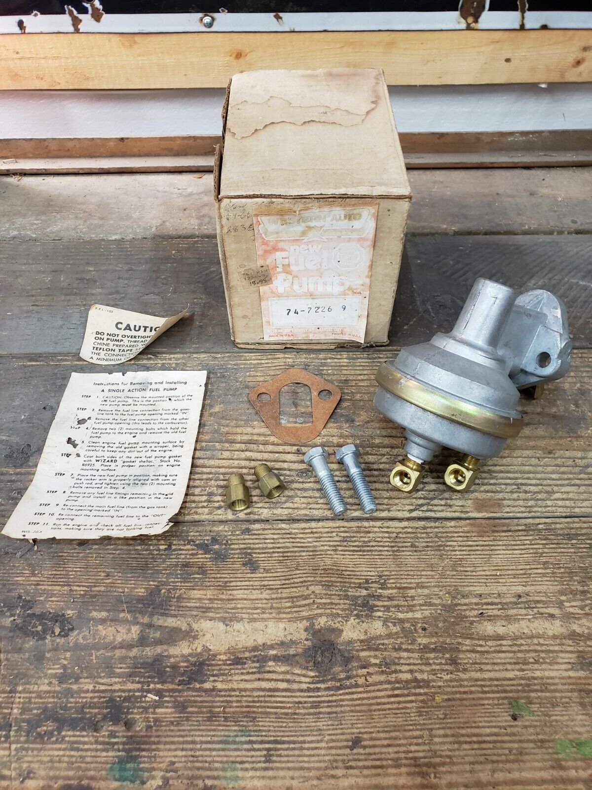 NOS Western Auto 40254 Fuel Pump 1965-66 Studebaker 283 64-66 Chevelle 283 2BBL