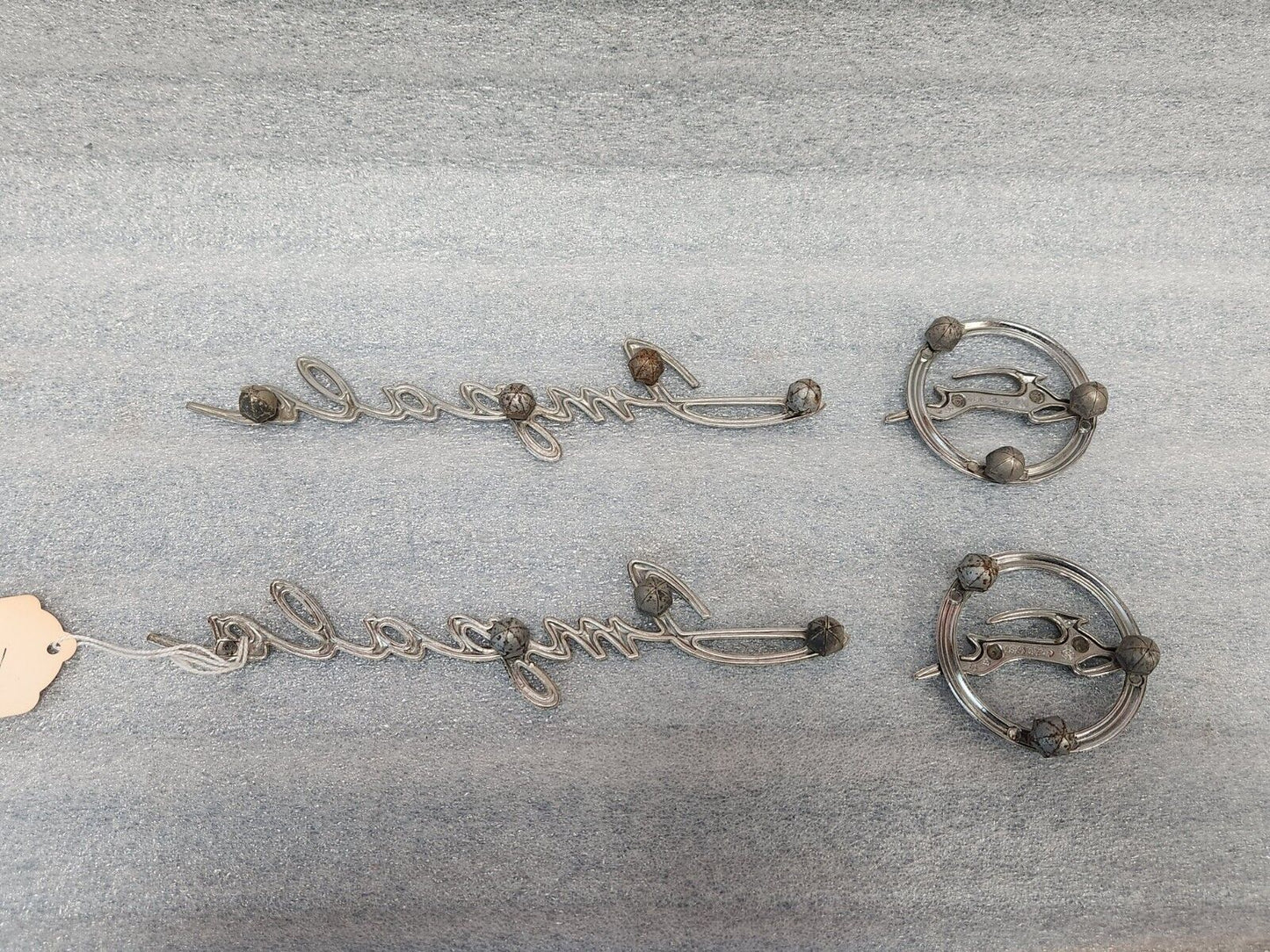 1962 Chevy Impala Rear Quarter Panel Emblems Scripts Deer Set Of 4 OEM GM