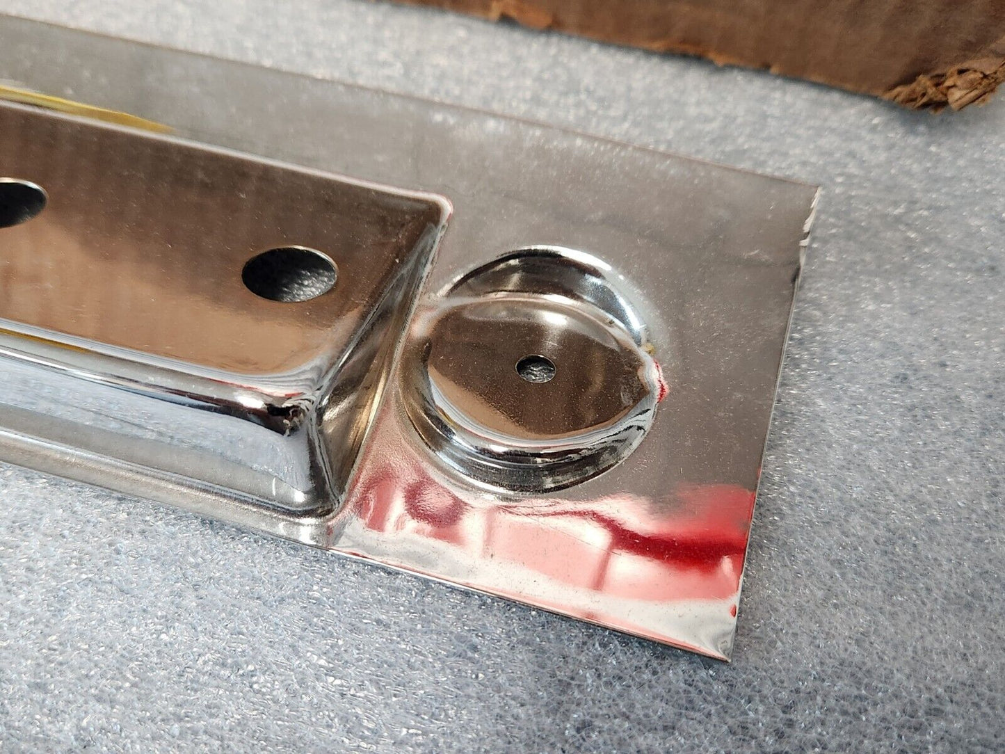 VTG 1957 Chevrolet Chrome Dummy Radio Face Plate Bezel Cover Switch Accessory