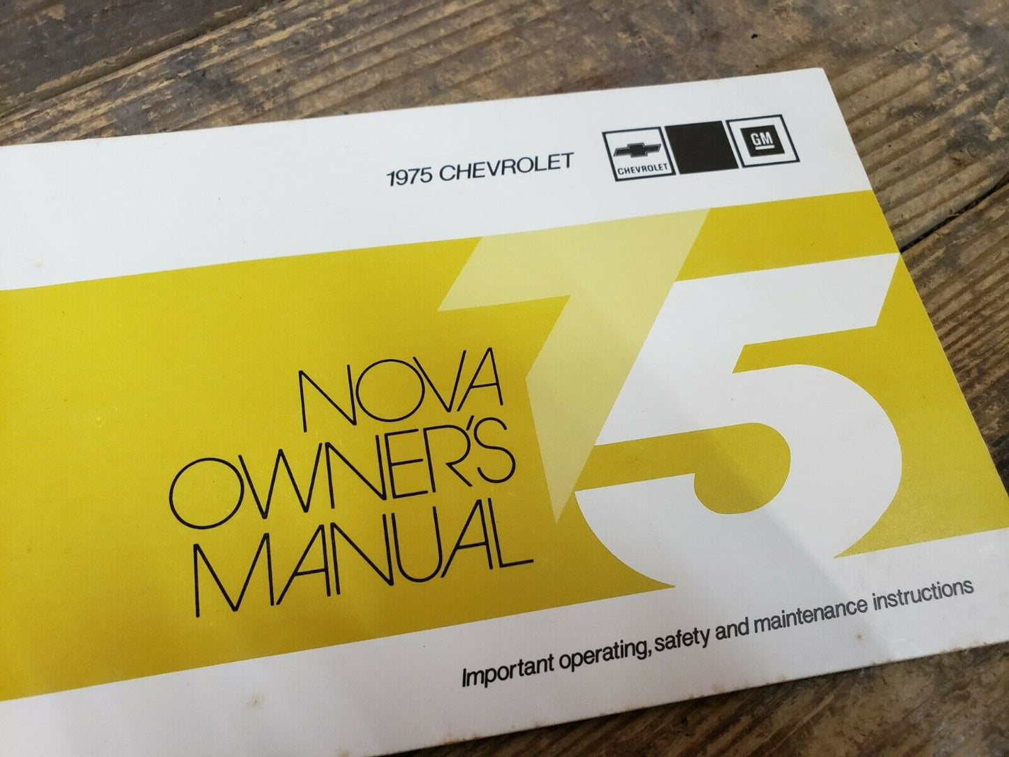 NOS 1975 NOVA OWNER'S MANUAL PT 352606 A FIRST EDITION  CHEVY CHEVROLET OWNERS