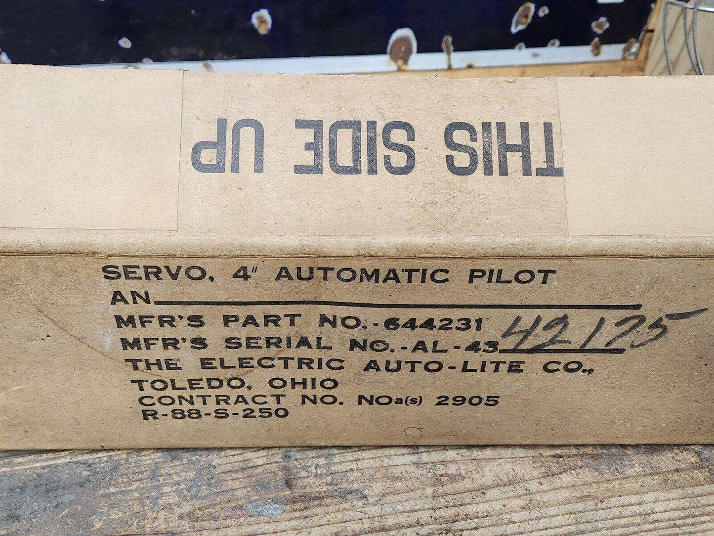 NOS NEW VINTAGE WWII - Servo Unit for Mark 4 Auto Pilot FSSC 88-S-250 P/N 644231