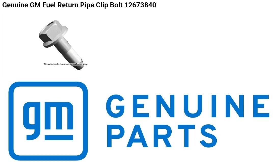 NEW OEM Genuine GM Fuel Return Pipe Clip Bolt 12673840