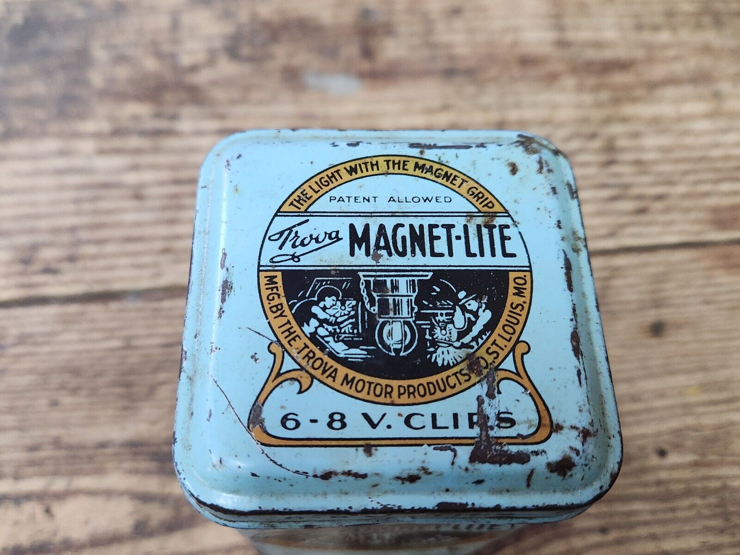 ANTIQUE VINTAGE 1900'S GAS STATION TROVA MAGNET LITE LIGHT LAMP HOT RAT ROD