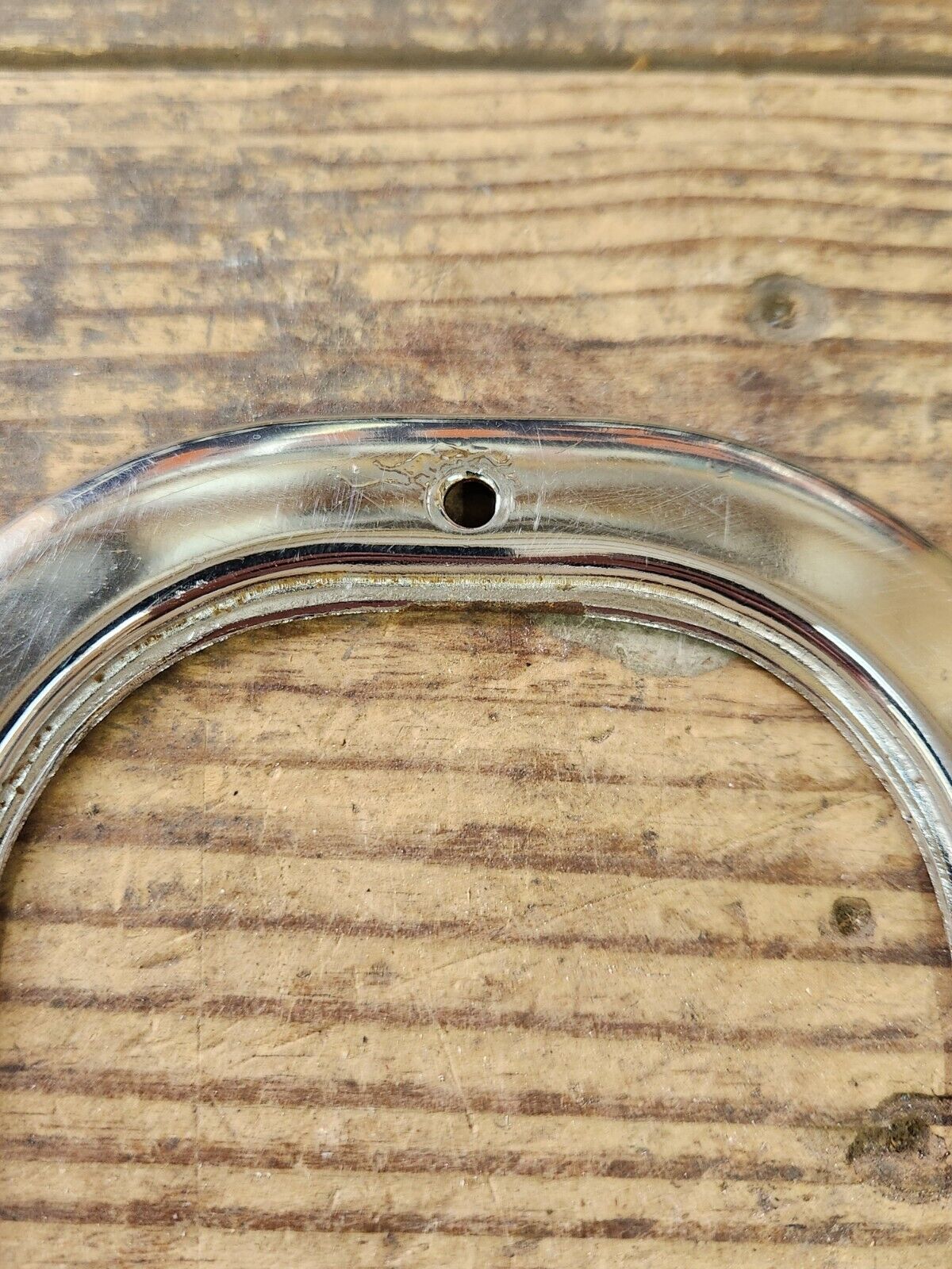 OEM 1966-1972 GTO LeMans Shift Boot Floor Chrome Bezel Retainer Without Console