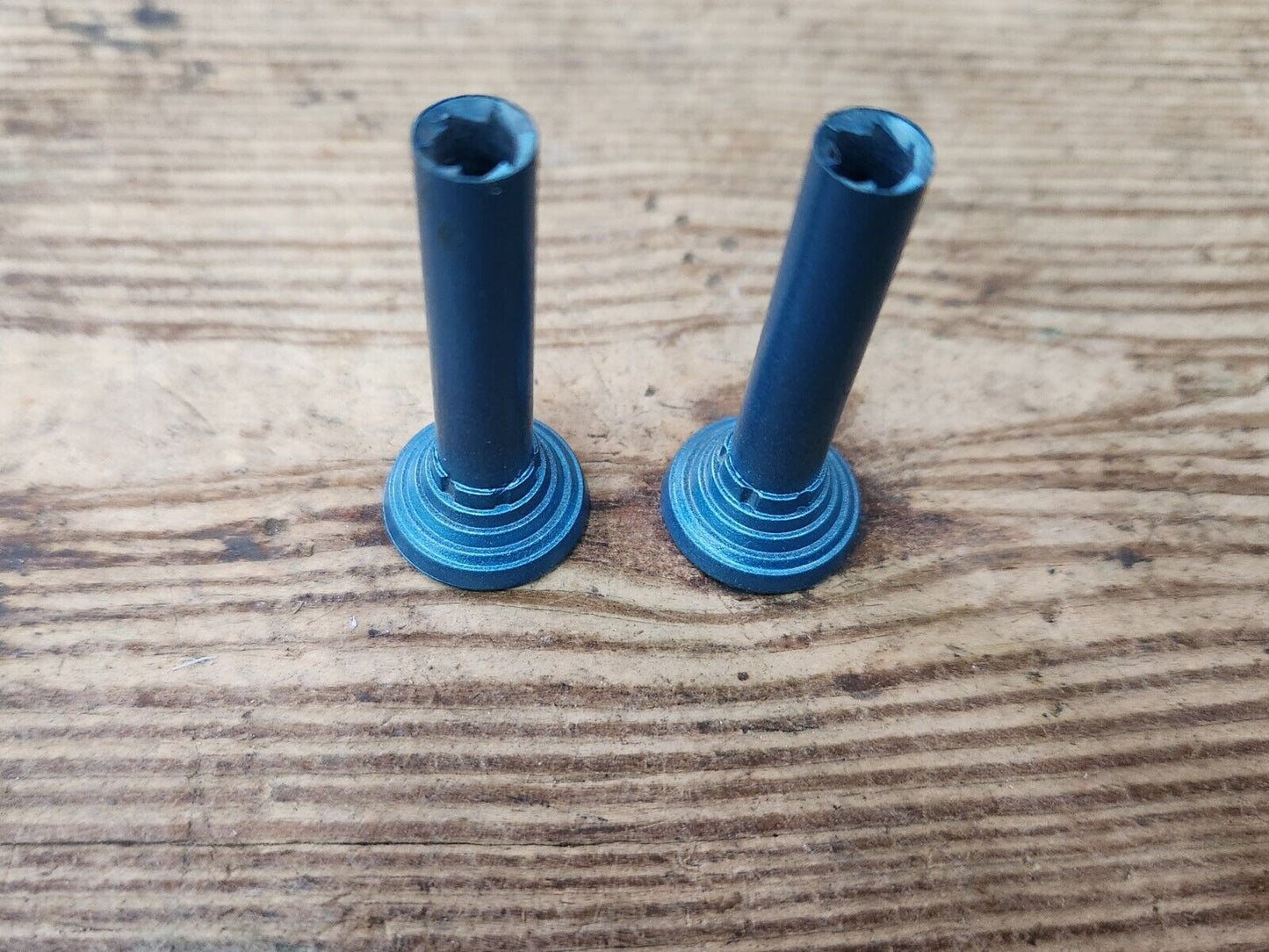 1960's Buick Olds Pontiac Chevy Cadillac Blue Door Panel Lock Stem Pull Knobs GM