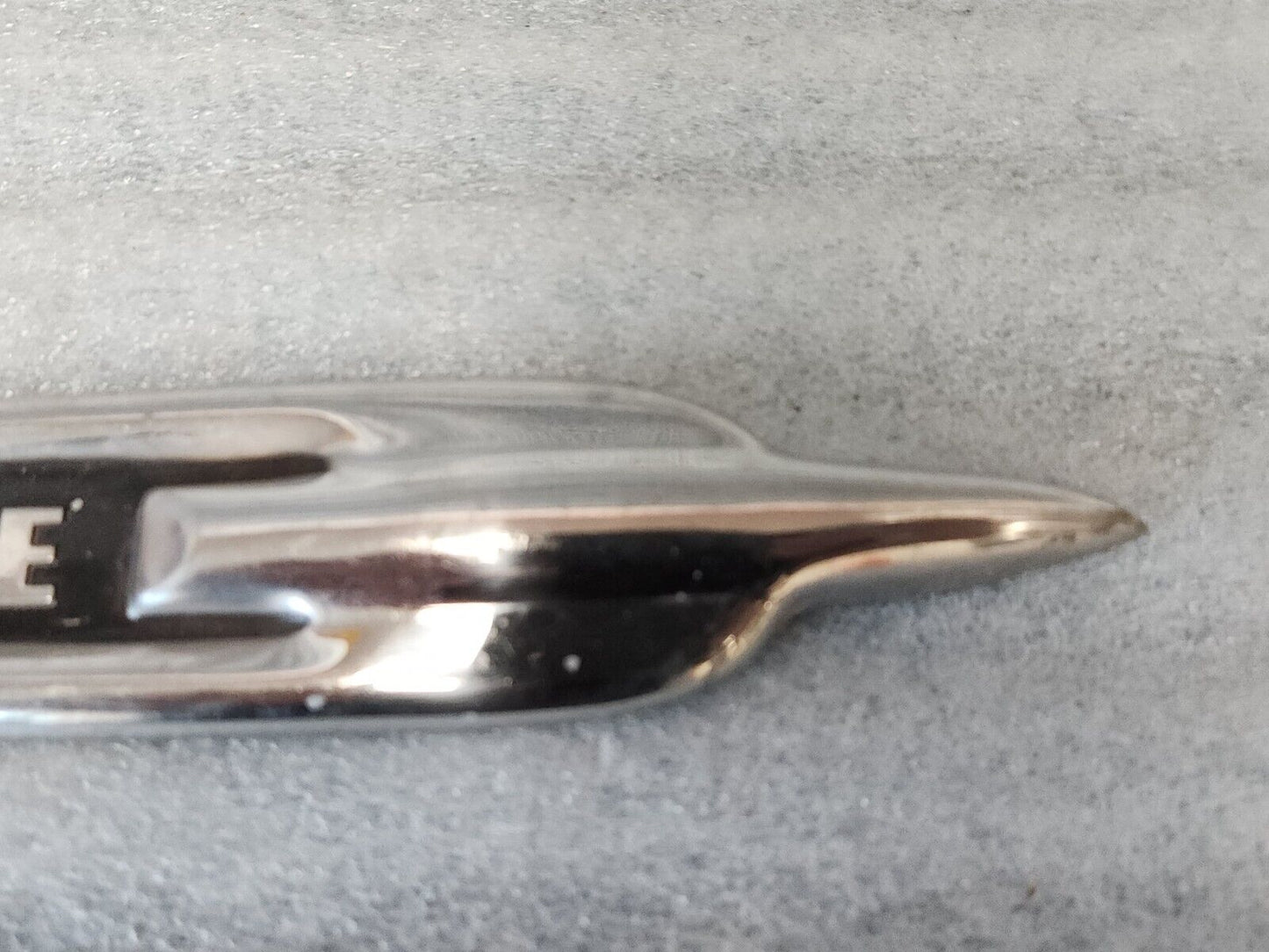 1950-1953 Ford Deluxe Right Passenger Side Fender Spear Moulding Emblem OEM