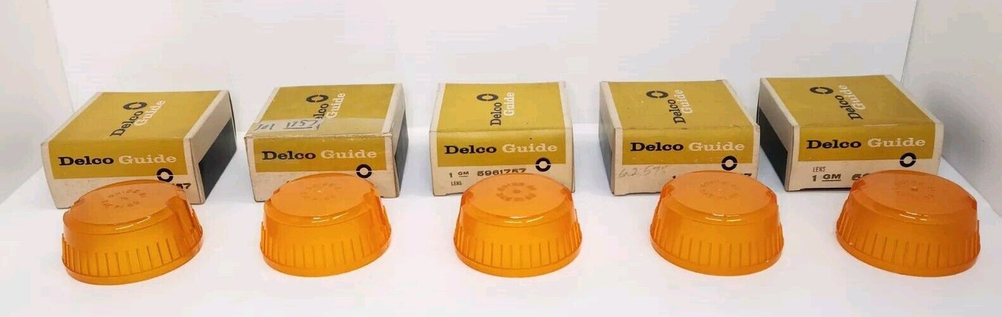 NOS OEM Delco Guide 1969 1970 Chevy Truck Roof Cab Marker Lens Set  5961757