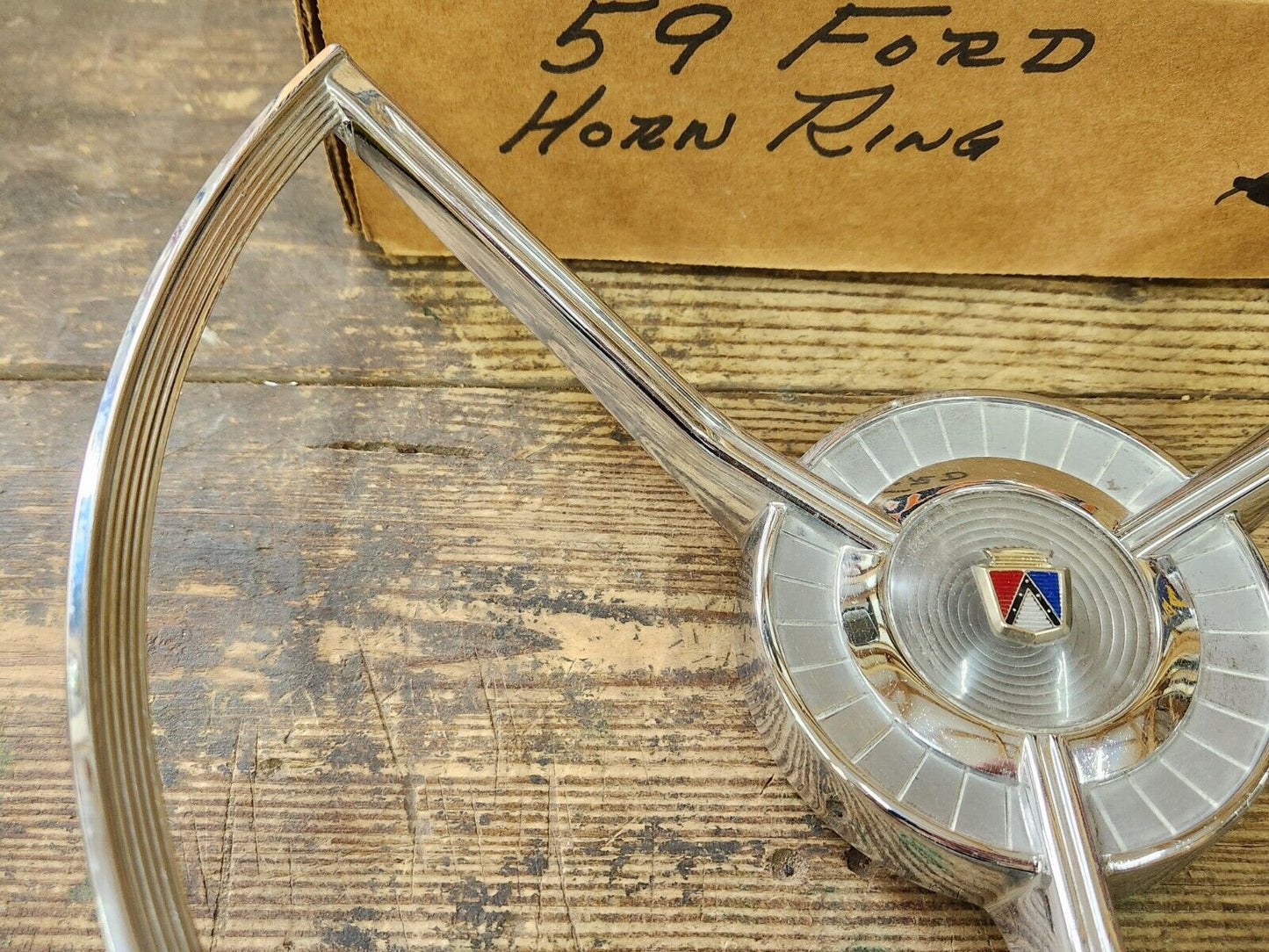 1959 FORD FAIRLANE 500 GALAXIE RANCHERO STEERING WHEEL HORN RING