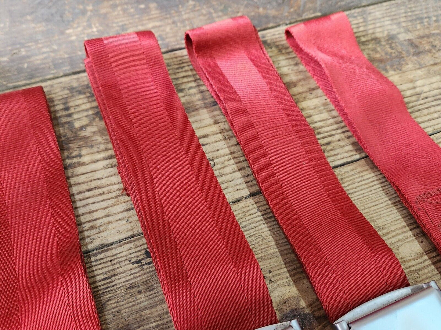 Reconditioned GENUINE GM 1963 1964 Cadillac Front Lap Seat Belt Set Red RCF-45