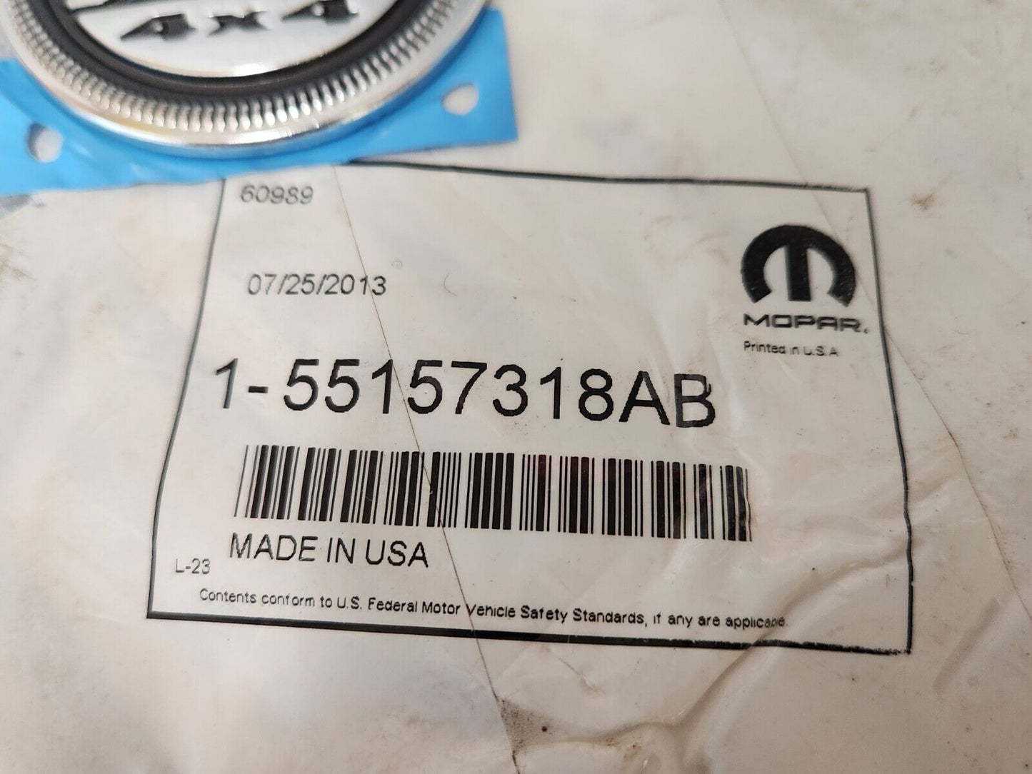 2011-2021 Jeep Grand Cherokee Trail Rated 4X4 Fender Emblem Medallion 55157318AB