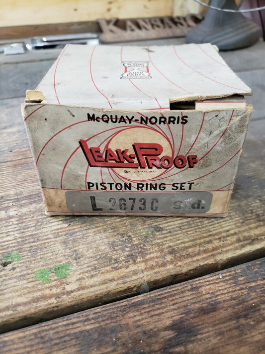 NOS NEW McQuay-Norris piston ring set L-2673C STD 1950-1952 CHEVROLET CHEVY STD