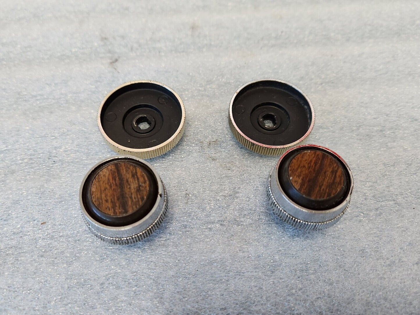 OEM GM 1977 Pontiac Grand Prix Radio Tone Control Knobs Dash Buttons Woodgrain