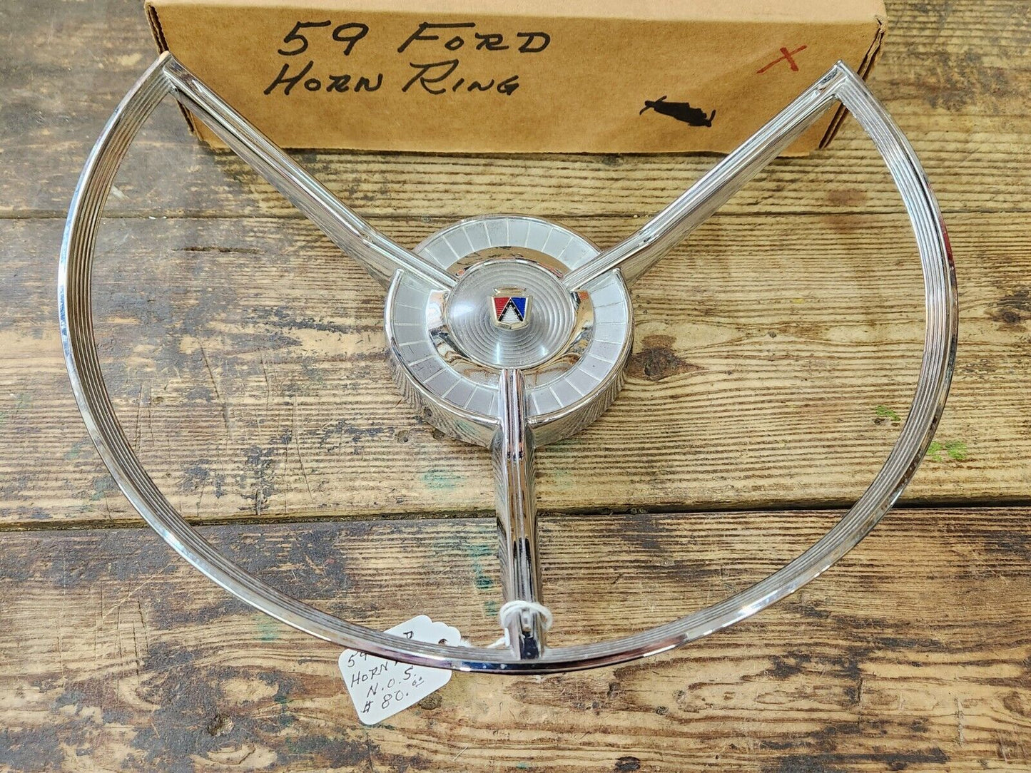 1959 FORD FAIRLANE 500 GALAXIE RANCHERO STEERING WHEEL HORN RING