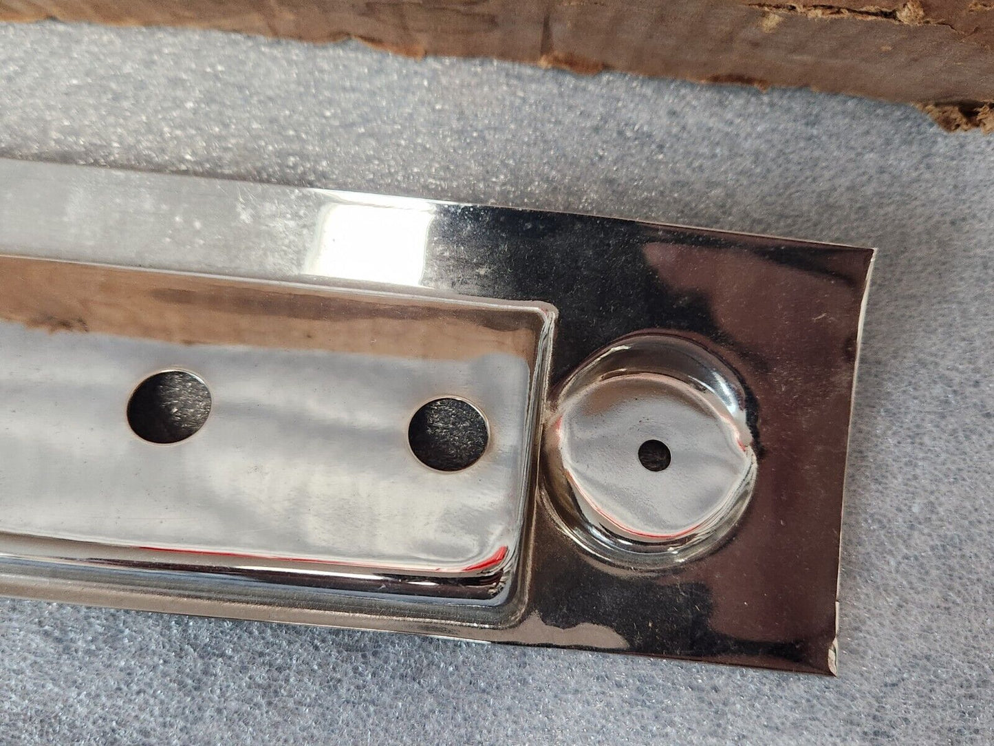 VTG 1957 Chevrolet Chrome Dummy Radio Face Plate Bezel Cover Switch Accessory