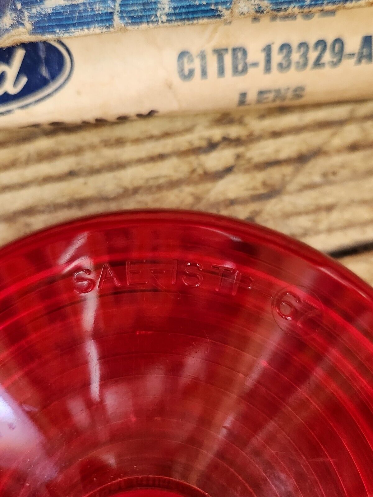 NOS FOMOCO  1961-1970 FORD TRUCK Taillight Brake Light Lens C1TB-13329-A