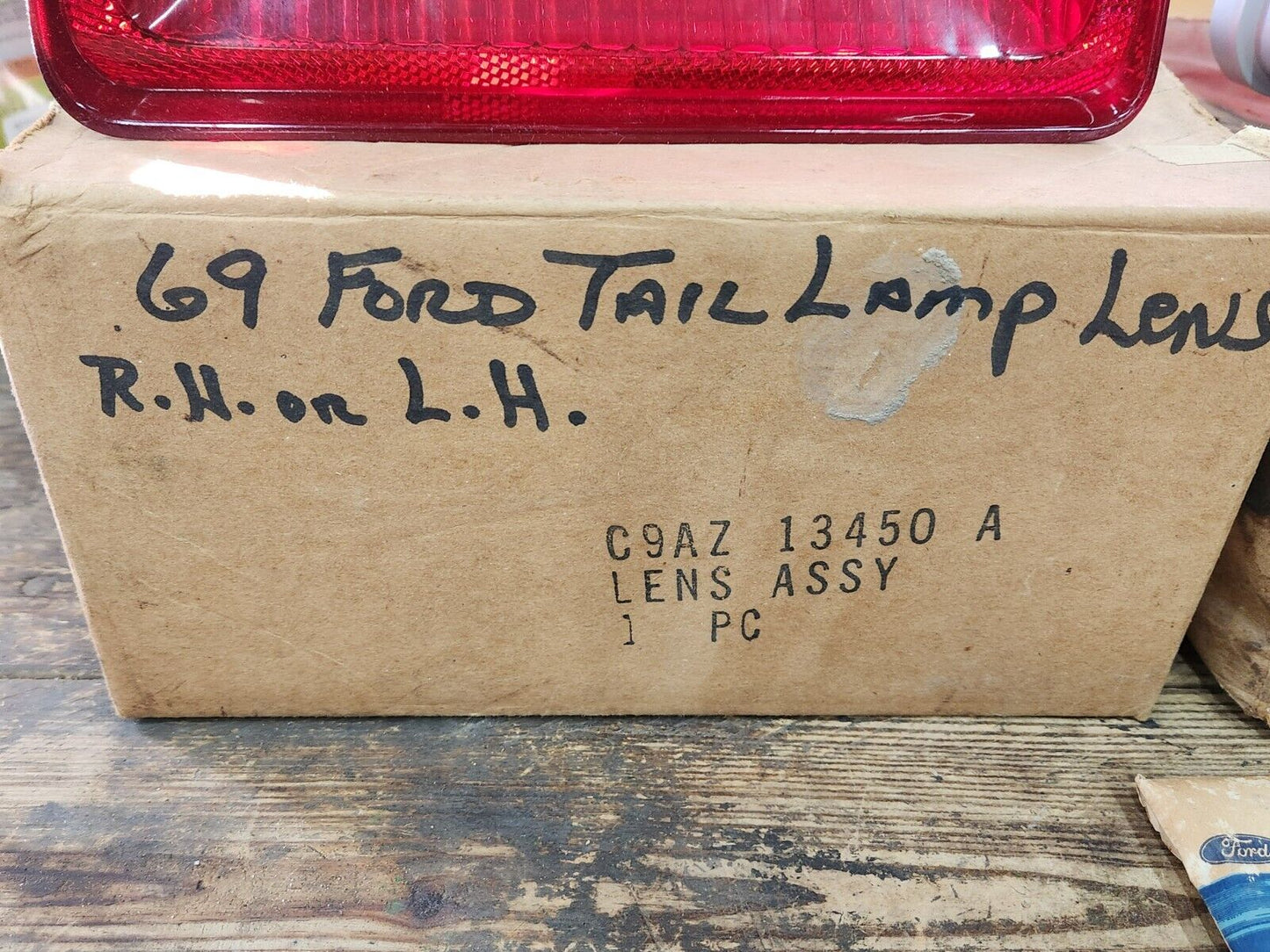 NOS OEM PAIR 1969 Ford Galaxie Tail Lamp Lenses LEFT & RIGHT SIDE  C9AZ-13450-A