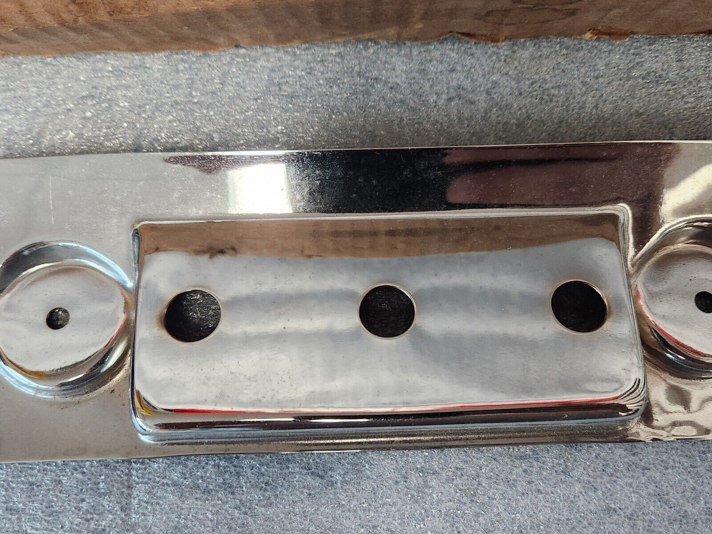 VTG 1957 Chevrolet Chrome Dummy Radio Face Plate Bezel Cover Switch Accessory