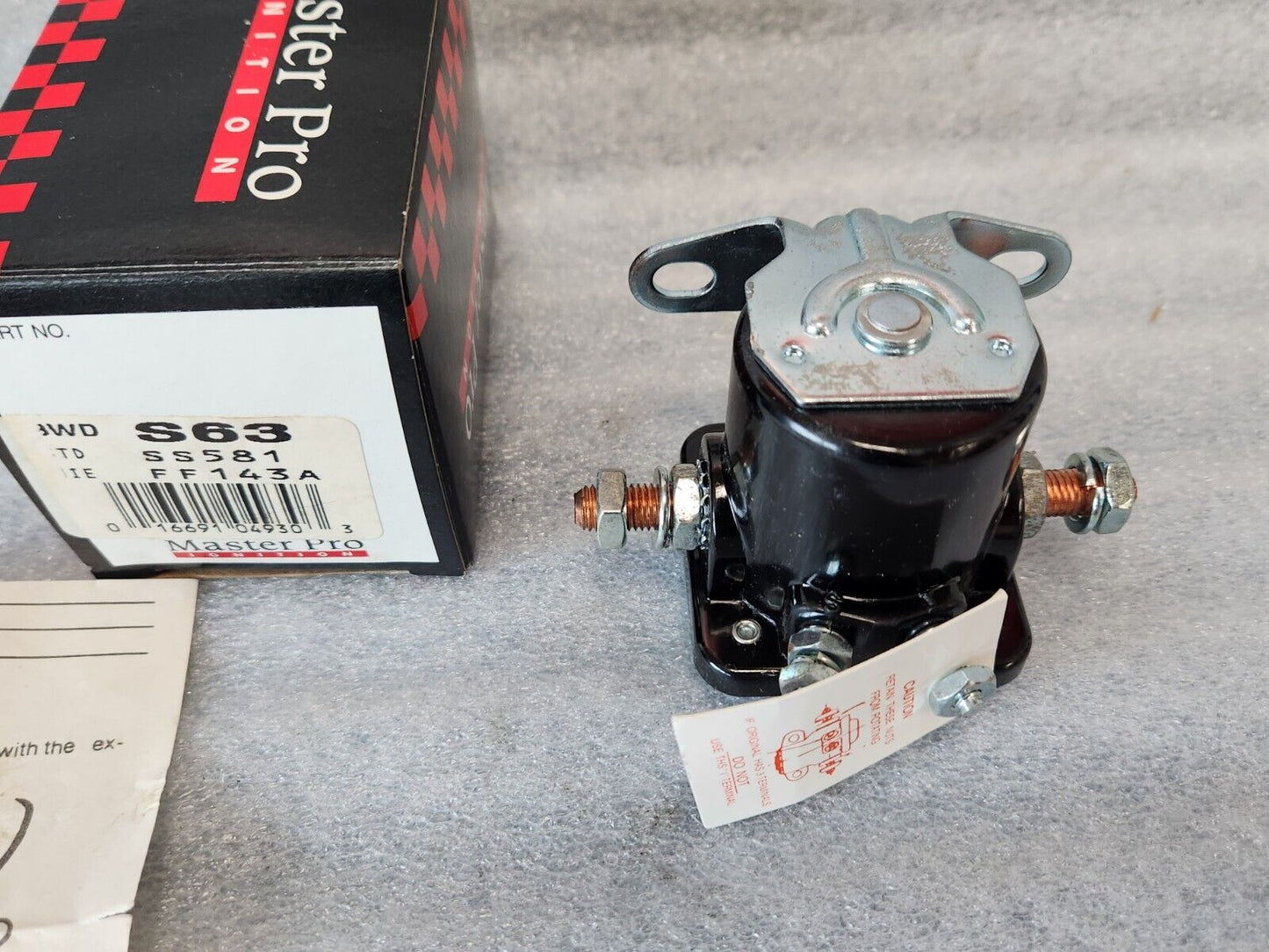 NEW Borg Warner Starter Solenoid S-63 12 Volt New Old Stock Hot Rod Rat Rod