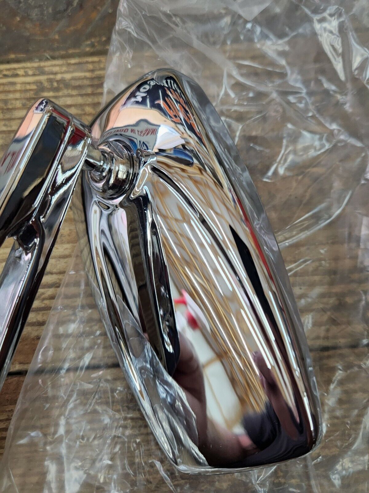 NEW Harley 1972 Up Right Side Mirror Custom Chrome Style All Chopper Very Nice!!
