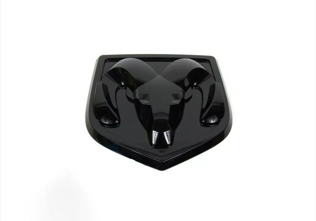 2013-2019 Dodge Ram 1500 2500 3500 TAILGATE RAMS HEAD BADGE EMBLEM BLACK MOPAR