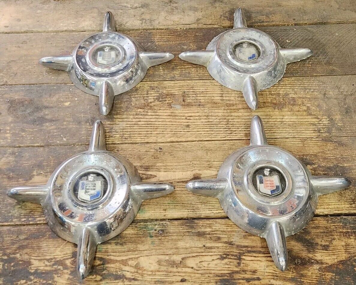 1955 1956  MERCURY MONTCLAIR MONTEREY WHEEL COVER  SPINNER CAPS SET OF 4 OEM