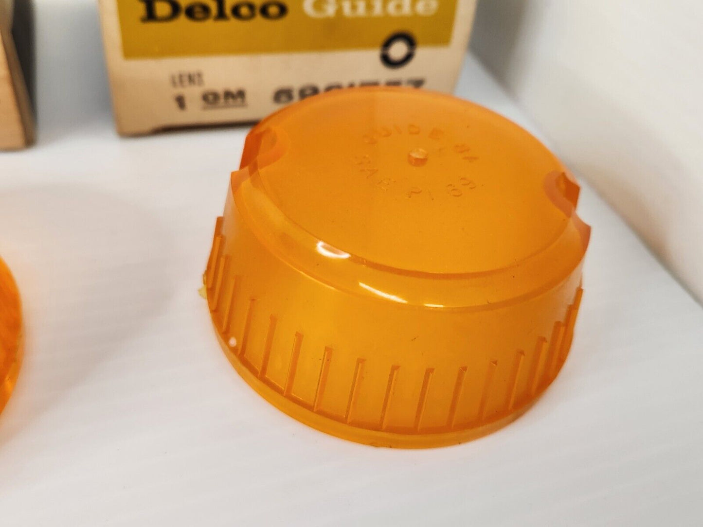 NOS OEM Delco Guide 1969 1970 Chevy Truck Roof Cab Marker Lens Set  5961757