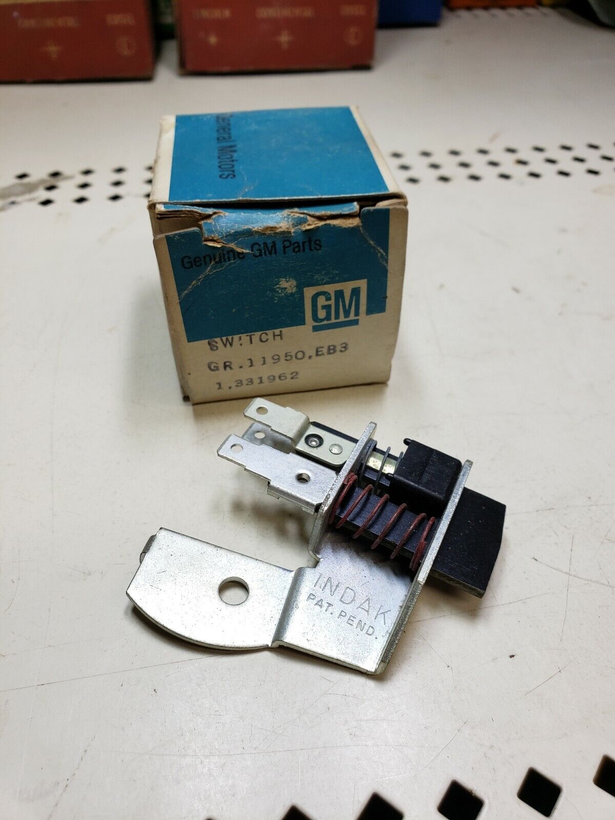 NOS OEM 1973 Vega Parking Brake Switch GM  331962 Seat Belt Warning 73 Indak