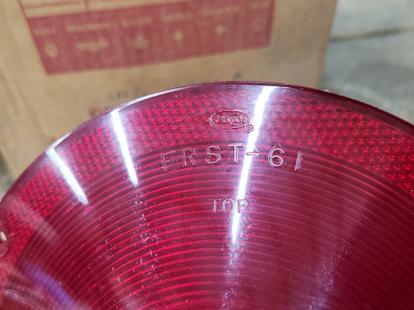 NOS OEM PAIR 1961 FORD FAIRLANE GALAXIE TAIL LIGHT LAMP LENS W/O BACK UP NIB