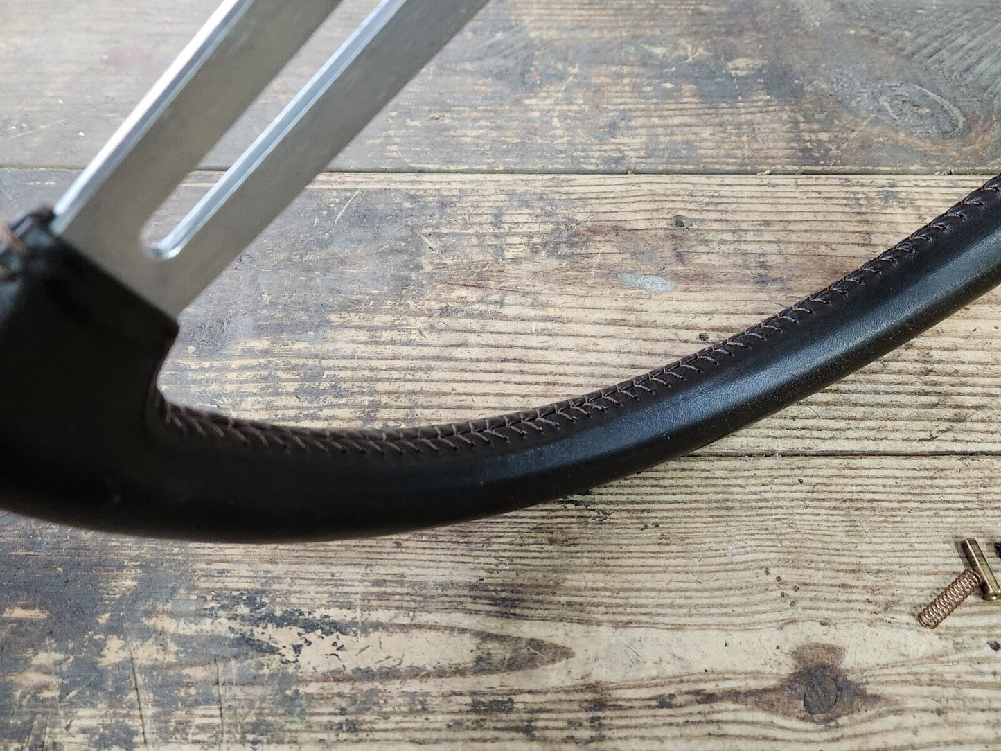 Cutlass 442 Hurst Olds Toronado Brown Leather Comfort Grip Steering Wheel OEM GM