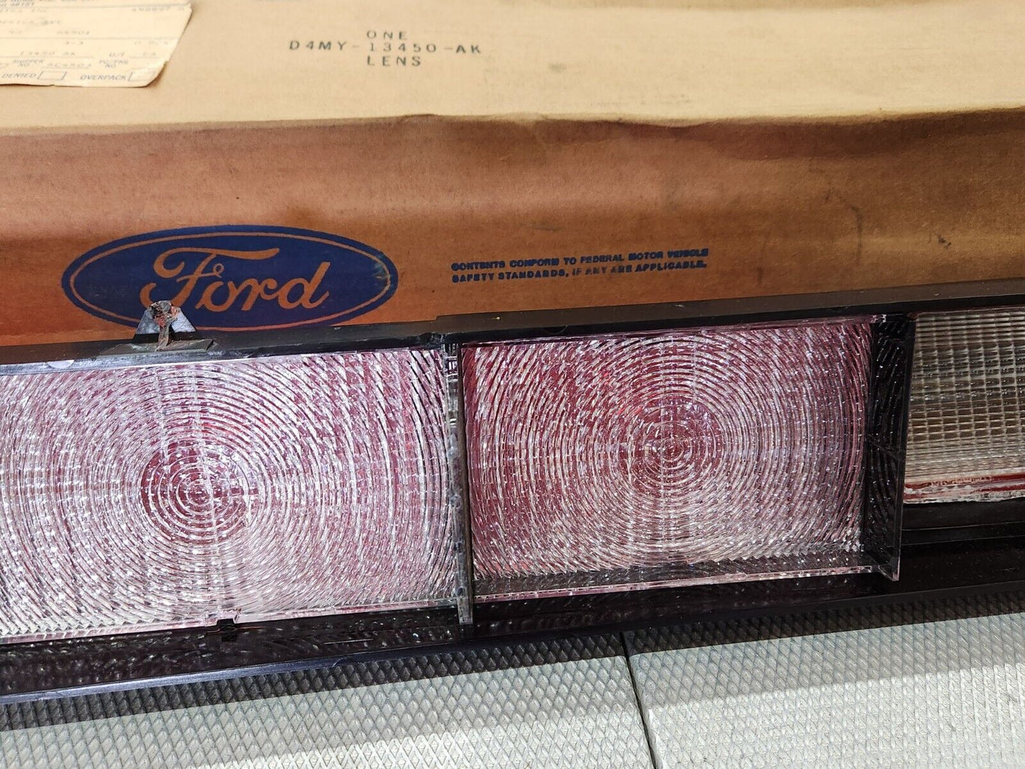 NOS OEM Ford 1974 Mercury Tail Light Lens Rear Lamp Monterey Marquis LH