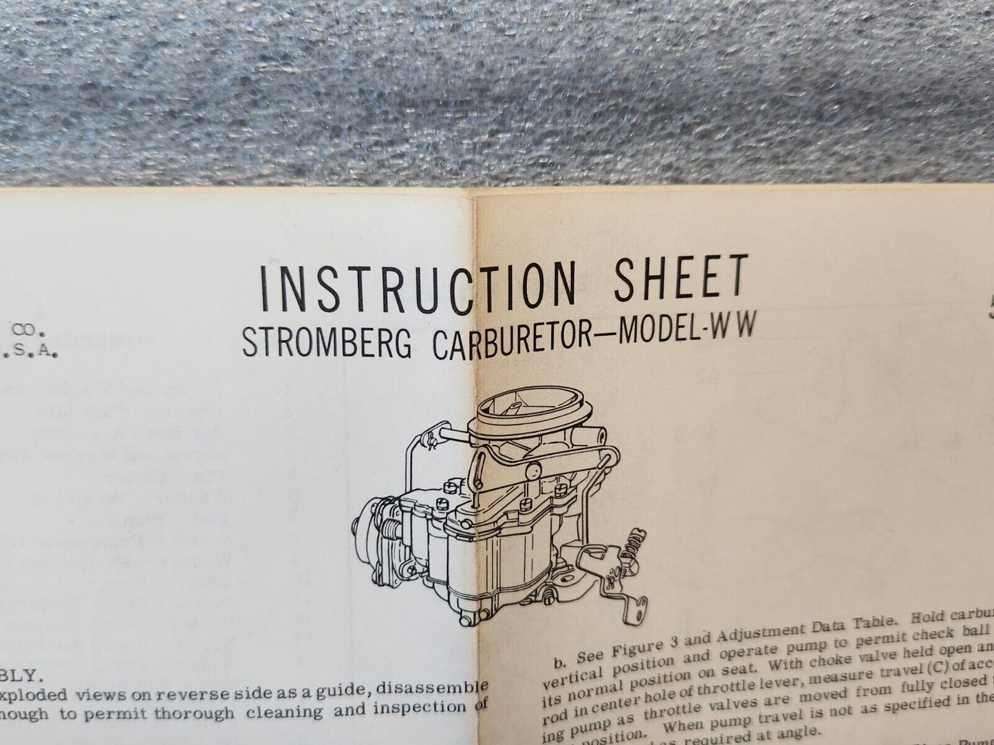 NEW 1965-1971 CARB KIT CHEVROLET GMC TRUCK 2 BARREL STROMBERG WW 305 ENGINE