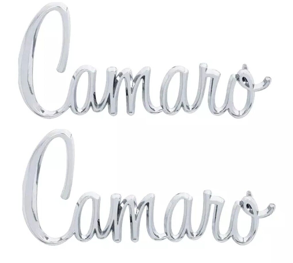 NEW 1970-1974 CAMARO FENDER EMBLEM GM RESTORATION LICENSED 9632310 PAIR EMBLEMS