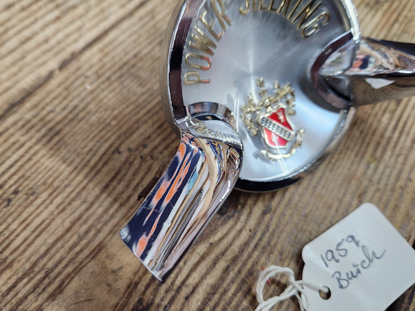 1959 BUICK STEERING WHEEL CENTER EMBLEM CAP POWER STEERING NICE!