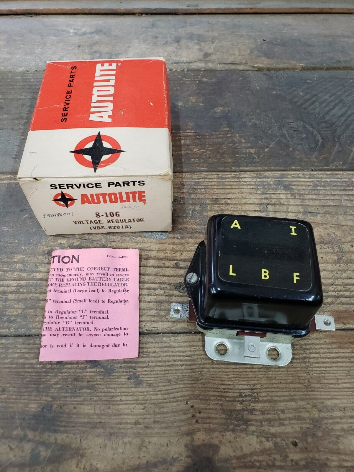 NOS NEW VBS-6201A  Autolite 12V regulator for 1961 1962 Willy's 8-106 USA MADE