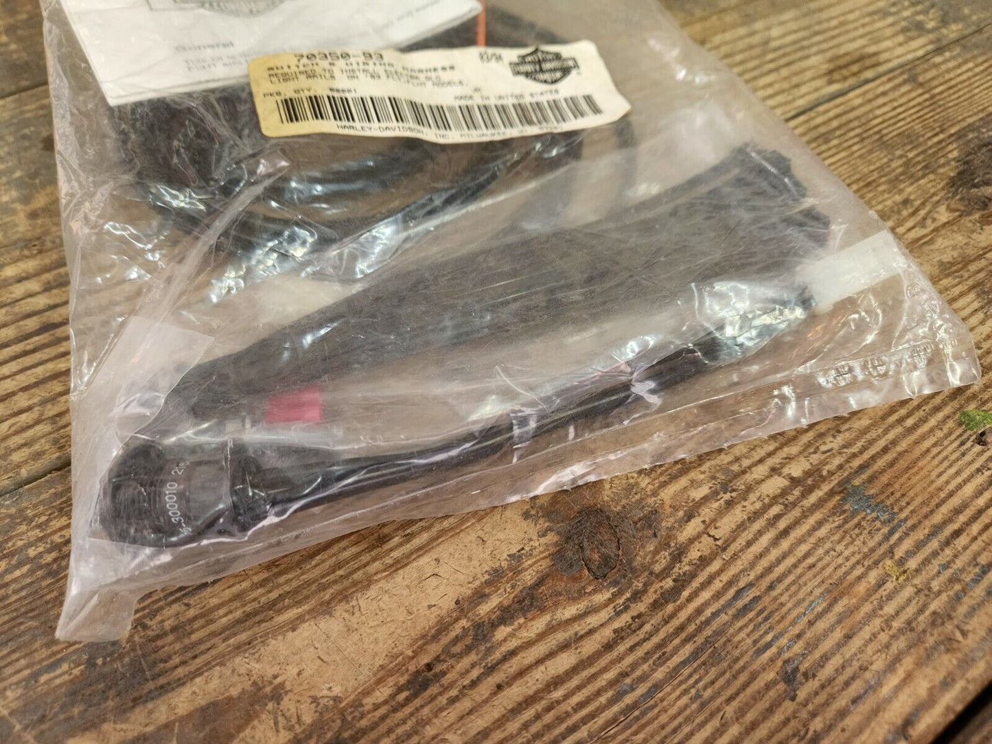 NOS Harley-Davidson 93 Electra Glo Light Rail Switch Wiring Harness Kit 70350-93