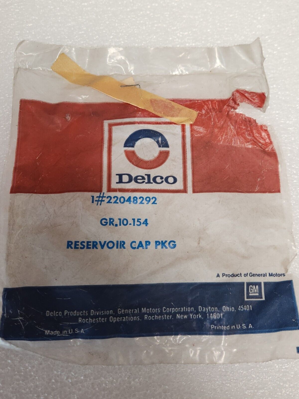 NOS OEM GM 1985 1986 Chevrolet truck C10 windshield washer solvent Cap 22048292