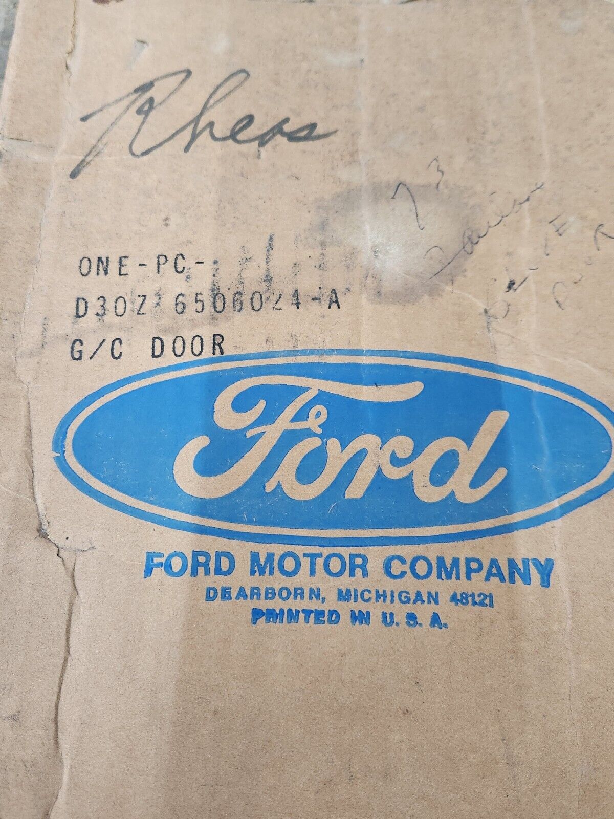 NOS OEM Ford Gray Glove Box Door 73-76 Torino 77-79 LTD II TBird  D3OZ-6506024-A