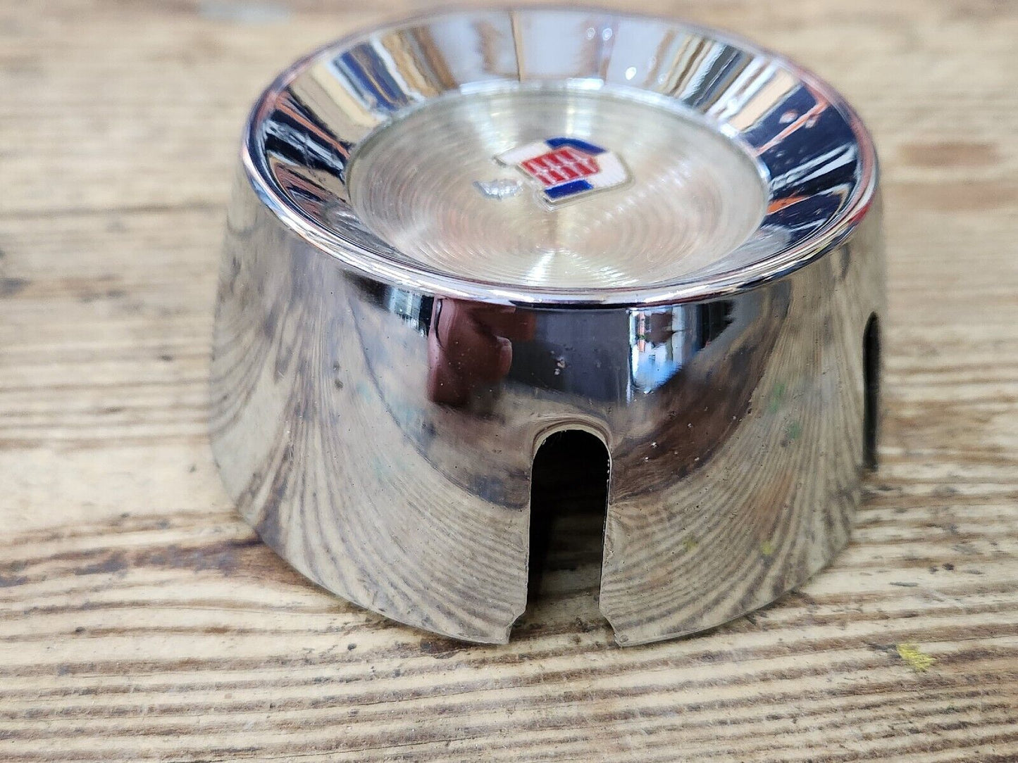 1958 Mercury Horn Cap Chrome Steering Wheel Center Button Emblem
