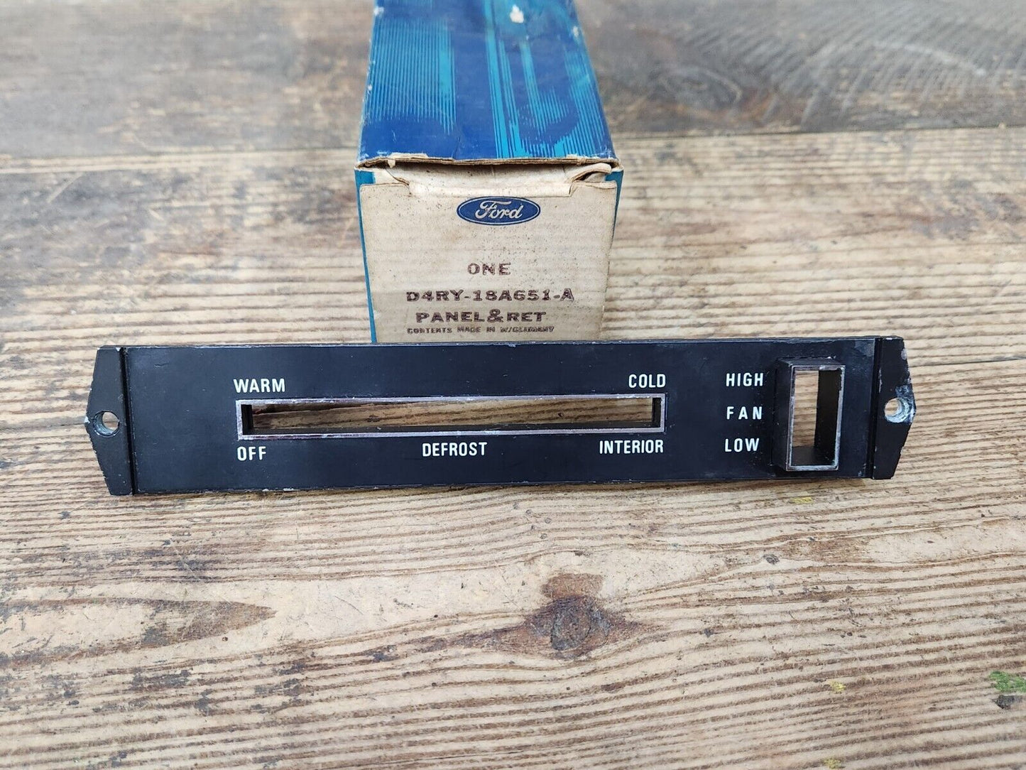 NOS 1974 1973 MERCURY CAPRI DASH HEATER CONTROL BEZEL PANEL D4RY-18A651-A