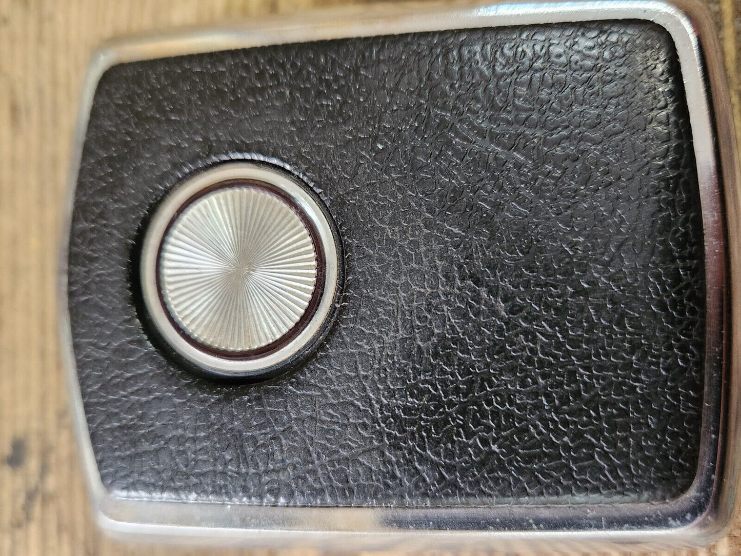 Vintage 1967 Ford FoMoCo Lap Belt Chrome & Black Buckle Robbins-JR-7600