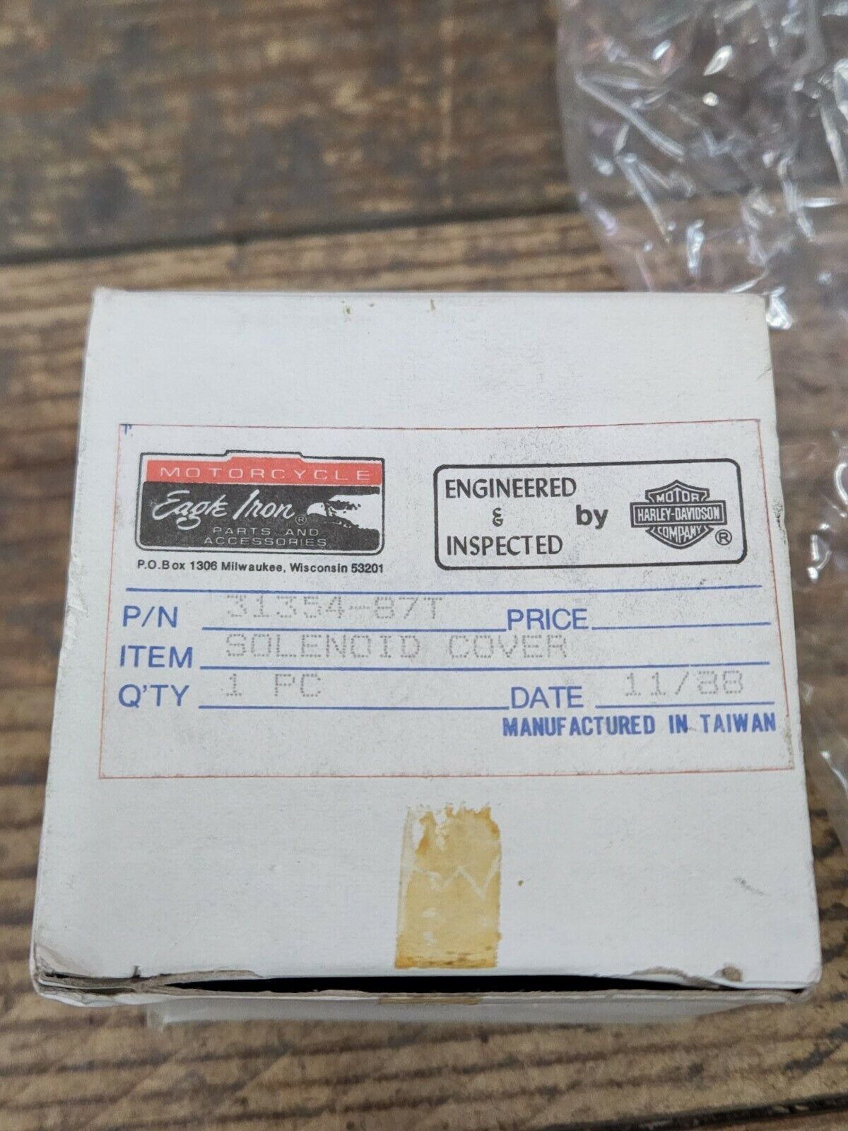 NOS Harley Davidson Chrome Solenoid Cover 1980 to 1988 FLTs and FRXs 31354-87T