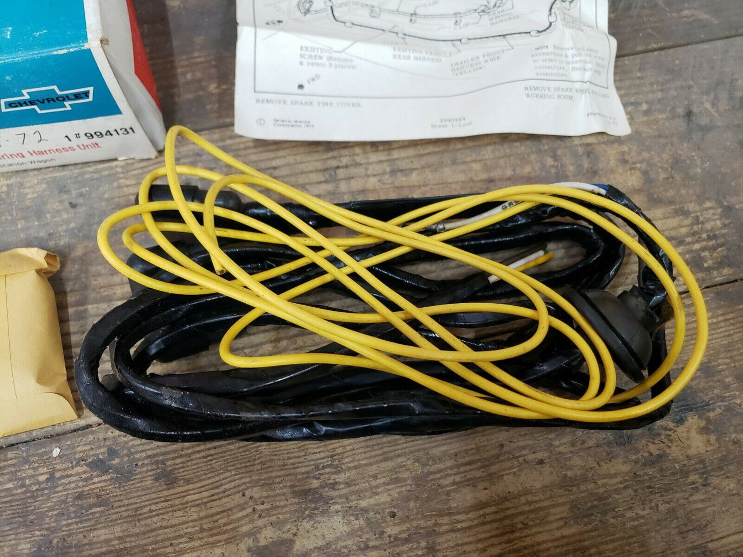 NOS 1971  1972 Chevrolet Station Wagon Accessories Trailer Wiring Harness 994131